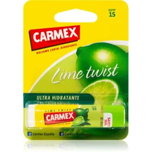 Carmex Lime Twist hydratačný balzam na pery v tyčinke SPF 15 4,25 g