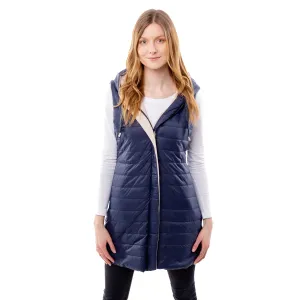 Women's quilted double-sided vest GLANO - dark blue #992922