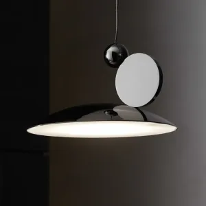 Závesné svietidlo LED Equilibrium Ø 18 cm čierna/niklová