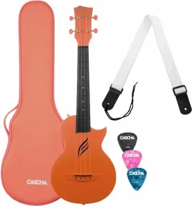 Cascha Carbon Fibre Set Koncertné ukulele Oranžová
