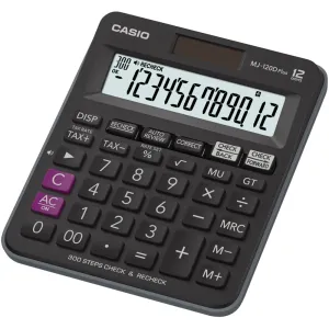 CASIO kalkulačka MJ 120 D Plus, čierna, stolná, dvanásťmiestna