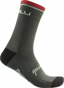 Castelli Quindici Soft Merino Sock Dark Green S/M Cyklo ponožky