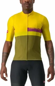 Castelli A Blocco Jersey Passion Fruit/Amethist-Green Apple-Avocado Green M Dres
