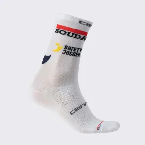 CASTELLI Cyklistické ponožky klasické - SOUDAL QUICK-STEP 23 - biela #5620637