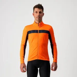 CASTELLI Cyklistická zateplená bunda - MORTIROLO VI - oranžová #7257799