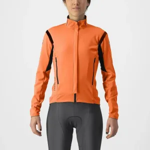 CASTELLI Cyklistická zateplená bunda - PERFETTO RoS 2 W - oranžová #8002355