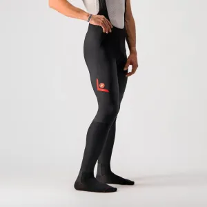 CASTELLI Cyklistické nohavice dlhé s trakmi - VELOCISSIMO 5 - čierna/červená