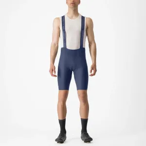 CASTELLI Cyklistické nohavice krátke s trakmi - ESPRESSO - modrá #9181362
