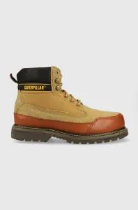 Členkové topánky Caterpillar Utah x Nigel Cabourn pánske, béžová farba #7293603