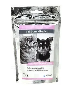 FeliGum Gingiva žuvacie tablety pre mačky a malé psy 120g (60ks)