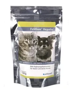 FeliGum Hepato žuvacie tablety pre mačky a malé psy 120g (60ks)
