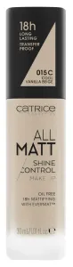 Catrice All Matt 30 ml make-up pre ženy 015 C Cool Vanilla Beige na mastnú pleť; na problematickú pleť s akné