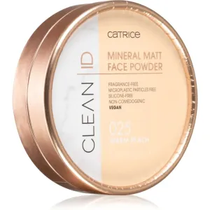 Catrice Clean ID Mineral Matt Face Powder 8 g púder pre ženy 025 Warm Peach