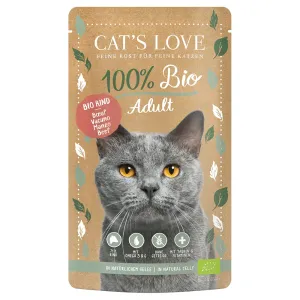 Výhodné balenie Cat's Love Bio 12 x 100 g - hovädzie