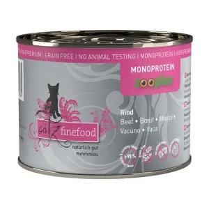 Výhodné balenie catz finefood Monoprotein zooplus 24 x 200 g - hovädzie