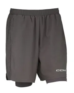 Men's Shorts CCM 2 IN 1 Training Short Charcoal L #9610983
