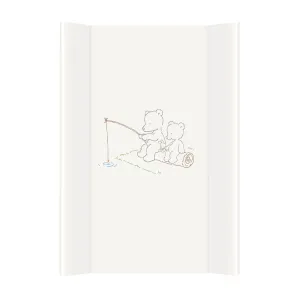 CEBA - Podložka prebaľovacia 2-hranná s pevnou doskou (50x70) Comfort Papa Bear biela