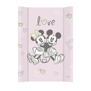 CEBA BABY prebaľovacia podložka s pevnou doskou Comfort 50 × 70 cm, Disney Minnie & Mickey Pink