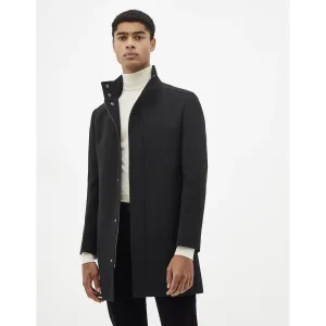 Čierny pánsky kabát s stojačikom Celio #4686091