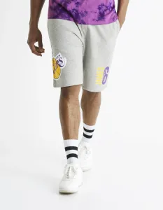 Svetlošedé pánske teplákové šortky Celio NBA L.A. Lakers #599438