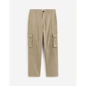 Béžové pánske nohavice s vreckami Celio #730940
