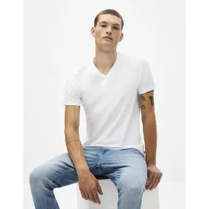 Biele pánske basic tričko Celio Neuniv #4740801