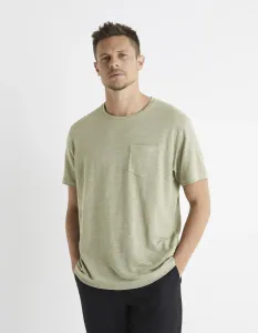 Celio Linen T-shirt Belino with pocket - Men #634458