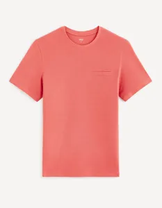 Ružové pánske bavlnené tričko Celio Gepopiff
