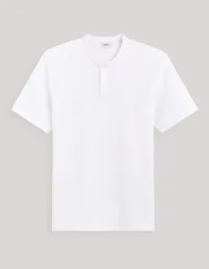 Biele pánske basic polo tričko Celio Gesohel