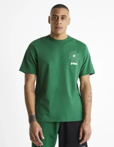 Zelené pánske tričko s krátkym rukávom Celio Prince #612556
