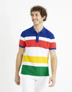 Celio Striped Polo T-Shirt Devoile - Men #6347517