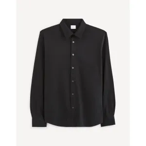 Čierna pánska košeľa Celio Vajersey #730125