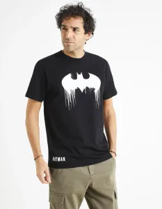 Čierne pánske tričko s potlačou Celio Batman