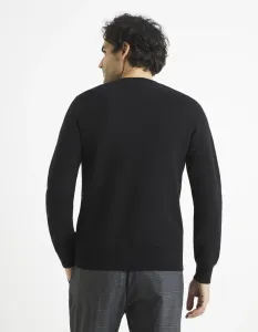CELIO BEPIC Pánsky sveter, čierna, veľkosť XXL