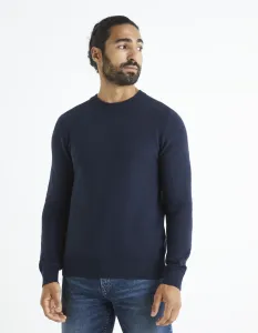 CELIO BEPIC Pánsky sveter, tmavo modrá, veľkosť