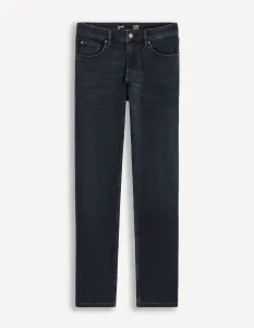 Tmavosivé pánske straight fit džínsy Celio C15
