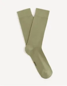 Vysoké ponožky bavlnené Supima® Khaki O
