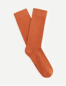 Vysoké ponožky Milof z bavlny Supima® Orange