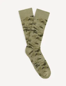 Kaki pánske army ponožky Celio Disocamou