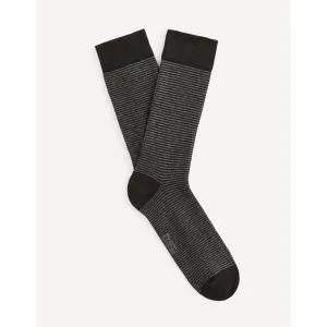 Čierne pruhované ponožky Celio Vicaire