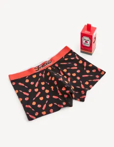 Čierne pánske vzorované boxerky Celio Tomato