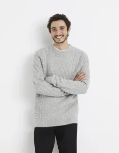 Šedý pánsky pletený sveter Celio Veceltic #705760