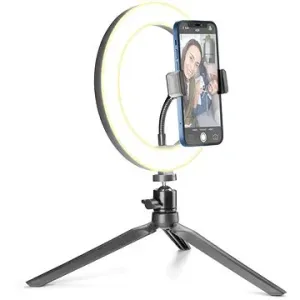 Cellularline Selfie Ring s LED osvetlením pre selfie fotky a videá čierna