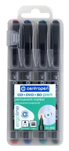 Centropen 4606 Popisovač CD,DVD,BD 1mm (sada=4ks)