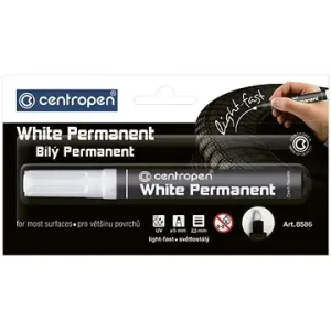Značkovač Centropen 8586 permanent biely valcový hrot 2,5mm