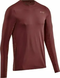CEP W1136 Run Shirt Long Sleeve Men Dark Red M Bežecké tričko s dlhým rukávom