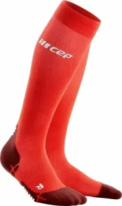 CEP WP30PY Compression Tall Socks Ultralight Lava/Dark Red V Bežecké ponožky