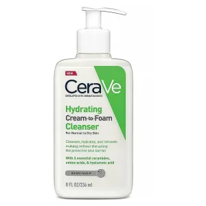 CeraVe Facial Cleansers Hydrating Cream-to-Foam 236 ml čistiaci krém pre ženy na zmiešanú pleť; na normálnu pleť; na dehydratovanu pleť
