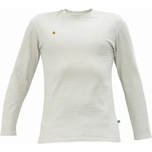 Antistatické ESD tričko Cerva Noyo s dlhými rukávmi - veľkosť: XL, farba: sivá