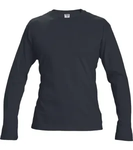 Bavlnené tričko s dlhým rukávom Cambon - veľkosť: L, farba: čierna